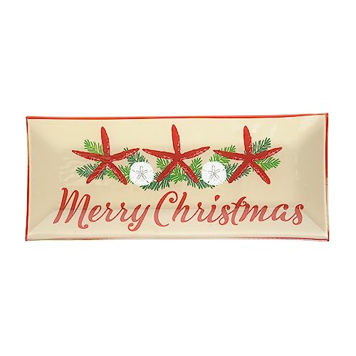 Gallerie II Merry Christmas Starfish Slump Glass Beige