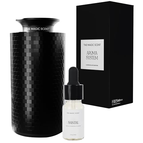 Mini USB Car Diffuser – Waterless Scent Machine for Home & On-The-Go – Intensity Control & Timer – Waterless Oil Diffuser – Rechargeable Car Air Freshener Diffuser up to 400 sq. ft.