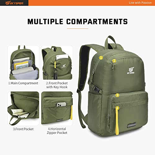 SKYSPER Zaino Pieghevole da Viaggio 25L, Zainetto