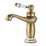 armatur antik messing sanlingo 💎【Einfach zu bedienen】 Einhebel-Wasserhahn für heißes und kaltes Wasser, bequemer zur Steuerung der Wassertemperatur, einfache Reinigung und Platzersparnis.