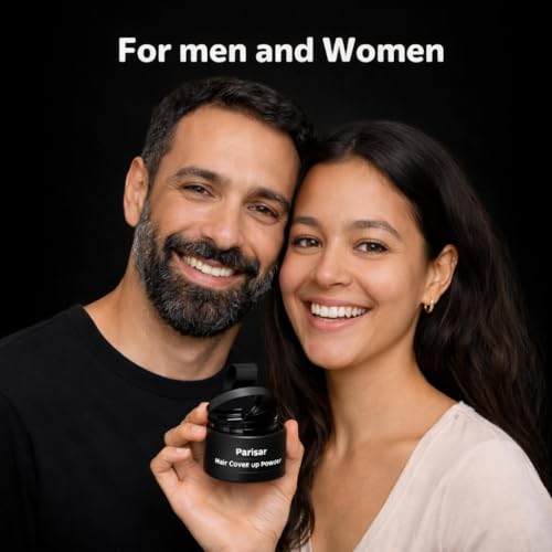 Image of PARISAR Hair Cover Up Powder Black 4g (Pack of 2) | Hair Root Touch Up | Natural Hairline Powder Black | Bald Spot Cover for Women & Men | Matte Finish