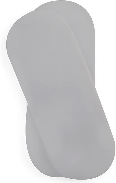 Clair de Lune Moses Basket Fitted Sheets 74 x 30 cm 100% Soft Cotton Jersey (Grey, Pack of 2)