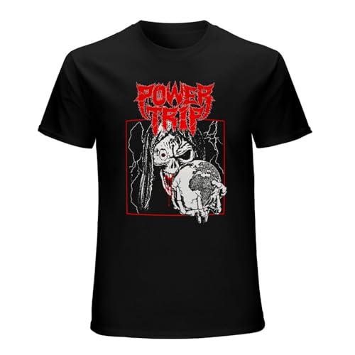 Power Trip American Thrash Metal Band Men Short Sleeve Tee T-Shirts Shirt T Shirt Clothing Black XL