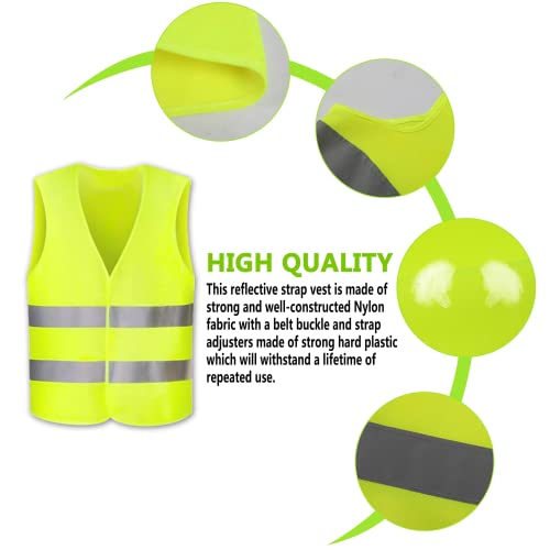 Nakeey Warnwesten Auto 4 STK, Warnweste Pannenweste Warnwesten Gelb Sicherheitsweste Reflektorweste Auto, KFZ… – Bild 4