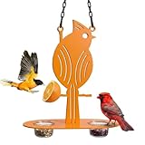 Hanging Oriole Bird Feeder (2026) with Clear PP Bowl, Perch, and Attachment Prongs for Clementines, Mandarins, and Oranges Outdoor Decor for Garden Backyard Patio and Deck