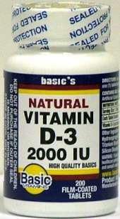 Vitamina D3 2000 UI 200 Tabletas McKesson