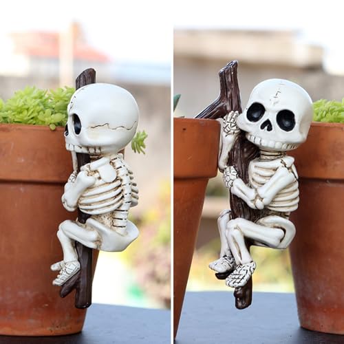 OwMell Garden Decor Statue Flower Pot Hugger, Funny Outdoor Planter Hugger