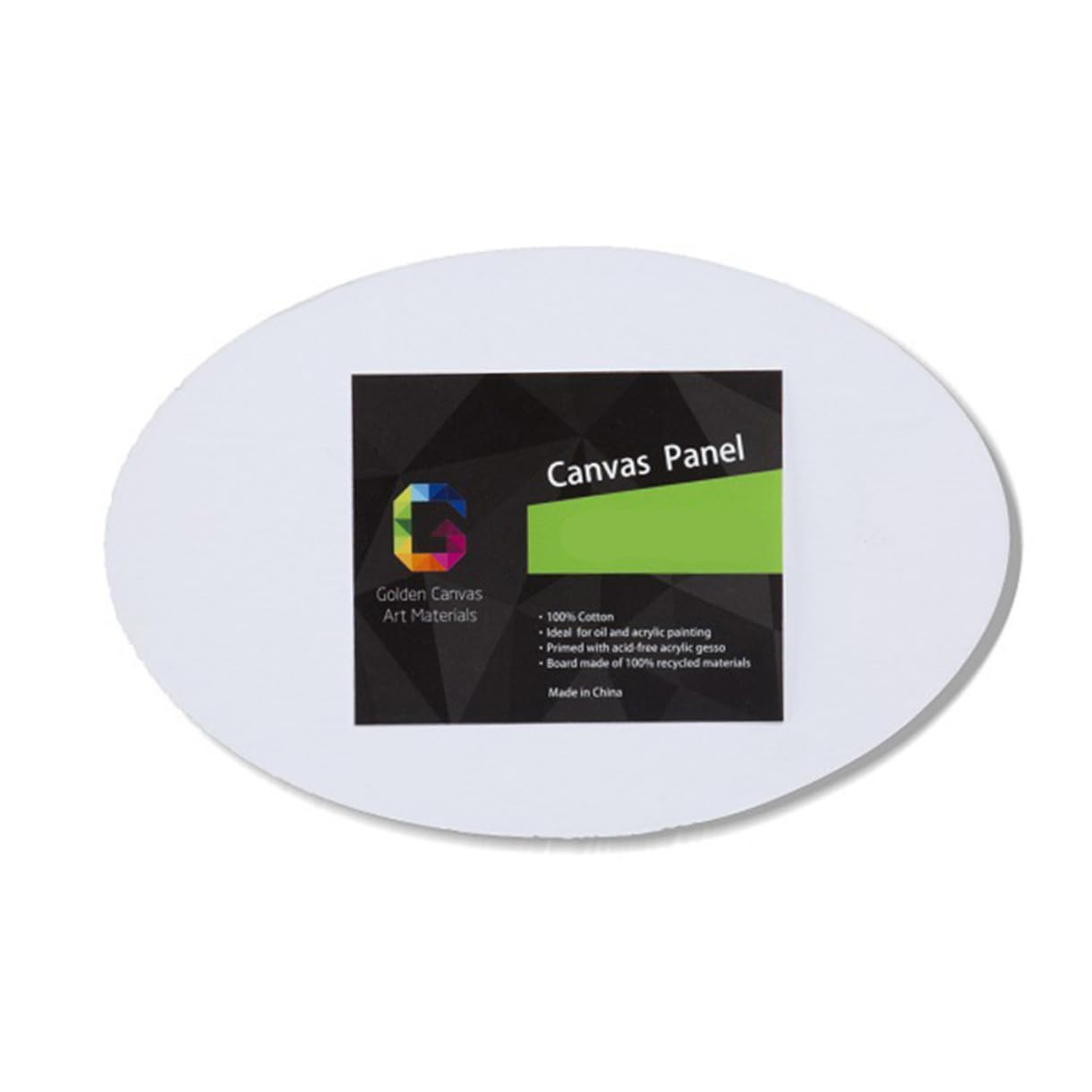 10 Pièces Panneaux de Peinture Ovales Coton Blancs Supports Artistiques Épais pour Huile et Tempéra Tableaux DIY Portables pour Dessin et Peinture
