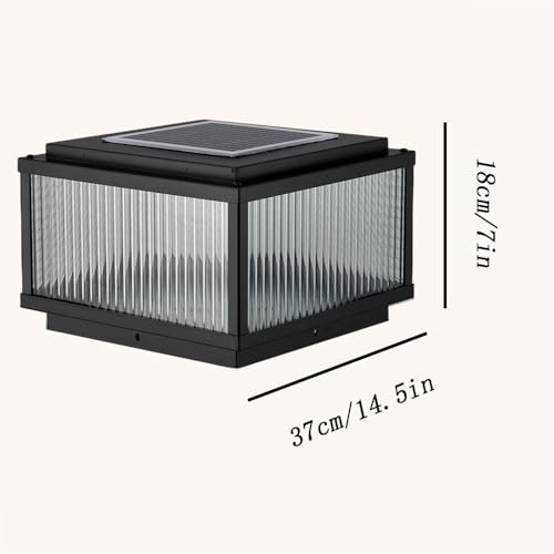 Linterna de estigma impermeable IP65 solar retro cuadrada para poste y exterior 2