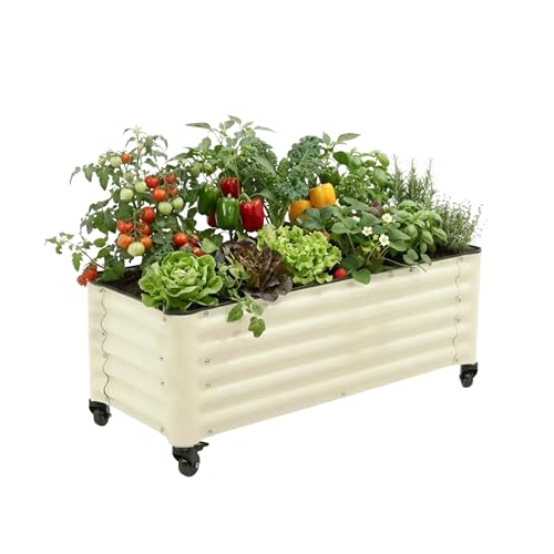 Vego garden Classic Rolling Garden Bed – 1.75' Mobile Metal