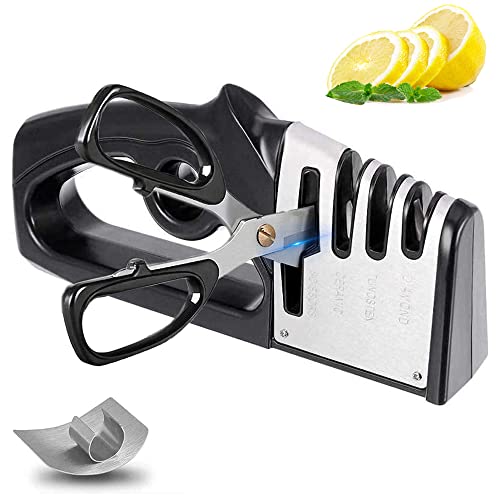 La mejor selección de Afiladores manuales para comprar hoy. 43 Afilador de Cuchillos Cocina 4 en 1,Manual Profesional Afiladores con Varilla de Cerámica/Diamante/Hoja de Acero de Tungsteno - Acero Inoxidable Cuchillas de Restauración,Base...