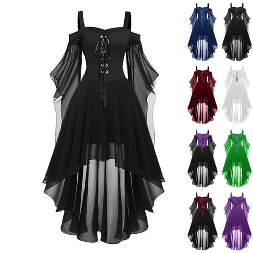 OIOLOYJM Witch Costume Women Sexy Plus Size Renaissance Vampire Gothic Halloween Costumes Woman 2025 Clothes Dresses