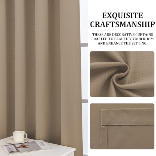 Ystyle Verdunklungsvorhänge 2er Set, Thermovorhang Gegen mit Ösen, 140x300 cm, Modern Gardinen Abdunkelnde Vorhänge Wohnzimmer Schlafzimmer… – Ansicht 5