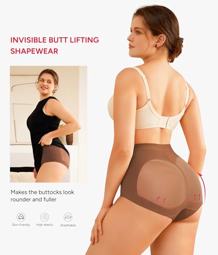 Image of Nebility 2 Piece Tummy Control Shapewear Butt Lifting Underwear for Women Lower Belly Waist Trainer Seamless Faja Body Shaper