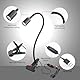 da LIGHT Leselampe Bett Klemme, LED Schreibtischlampe Klemmbar mit 3 Farbtemperaturen, Dimmbare Klemmlampe Bett, USB Tischlampe mit Kabel Schwarz für Studieren Lesen Arbeiten
