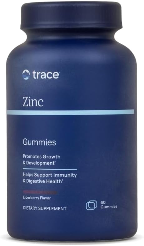 Trace Minerals Zinc Gummies – Chewable Zinc Supplement with Elderberry – Supports Immune System Health – Supplement to Aid Healthy Digestion & Development – Elderberry, 60 Gummies (30 Servings)