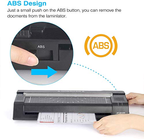 13 inches Laminator Machine, JZBRAIN A3 Laminating Machine with 20 Laminating Pouches, Paper Cutter, Corner Rounder, Thermal Laminator for Home Office School Use, Black - Thumbnail 7