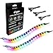 PC RGB LED Strip Light, 2pcs DreamColor Magnetic Addressable LED Strip Light for 5V 3pin ARGB LED headers, Compatible with ASUS Aura SYNC, Gigabyte RGB Fusion, MSI Mystic Light Sync, with More LEDs