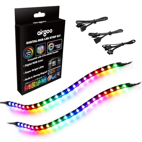 airgoo Addressable RGB PC LED Strip, 13.78 x 0.39...