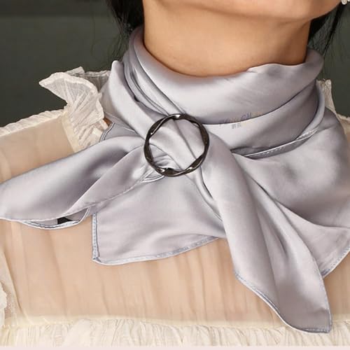 Image of 2 Pcs Scarf Ring Clips for Women Metal Shirt Tightener Cinch Buckle for Silk Scarf Shawl Blouse Sweater T Shirt Clothing Accessories