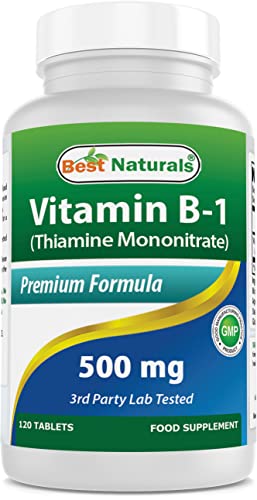 Best Naturals Vitamin B1 as Thiamine Mononitrate 500 mg 120 Tablets