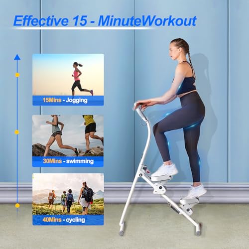 Image of Stair Stepper for Home Gym,2.0 Stair Climber with 3-Level Adjustable Resistance&2 Incline,Extra-Wide Non-Slip Pedals