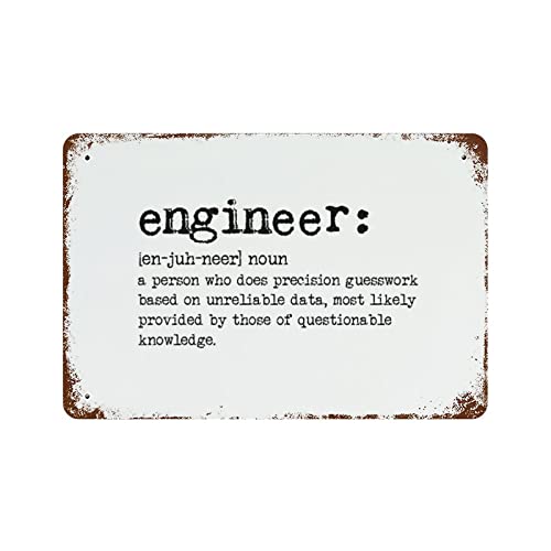 Placa de metal de ingeniero de WengBeauty con definición para regalo vintage