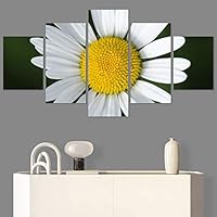 SIGNWIN 5 Panel Canvas Wall Art White Fields for Home Decorations Ready to Hang - 60