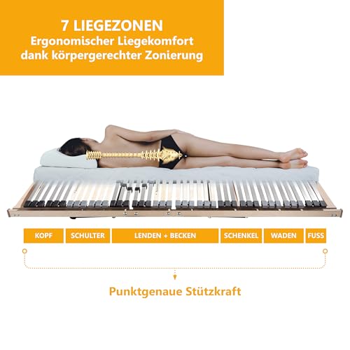 BeCo Matratzen GmbH & Co. KG Lattenrost Flex 42 Motor, Kopfteil und Fußteil elektrisch verstellbar, Größe:80 x 200 cm – Bild 4