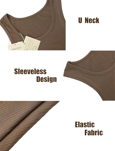 Men's Ribbed Tank Tops Knit Casual Sleeveless Workout Muscle T Shirt Gym Undershirts Beach Tank4