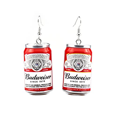 Lovely Beer Mug Dangle Earrings, Cute Beer Bottle Drop Earrings for Women Girls Creative Party Jewelry