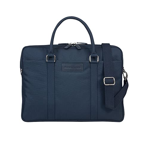 dbramante1928 - Fifth Avenue 15 Zoll - Laptoptasche 100% Recycled - Lieferung mit verstell & Abnehmbarem Schultergurt - Laptop Tasche - Aktentasche Herren - Tasche für Männer und Frauen - Blau