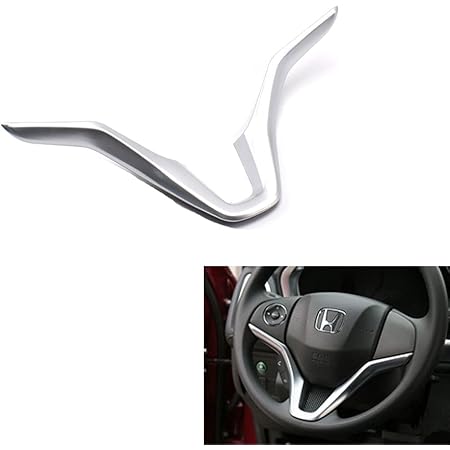 Amazon Wellvie ホンダ車用 ステアリングガーニッシュ ヴェゼル フィット グレイス シャトル ハンドルカバー カスタム パーツ アクセサリー 内装 カー用品 車専用 カーパーツ ドレスアップ インテリアパネル 車 バイク