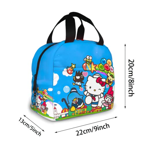 Crunowin Cartoon Lunch Box Portable Insulated Lunch Bag Multifunctional Zipper Tote Bag For Office Work Picnic School-2 #TOP2