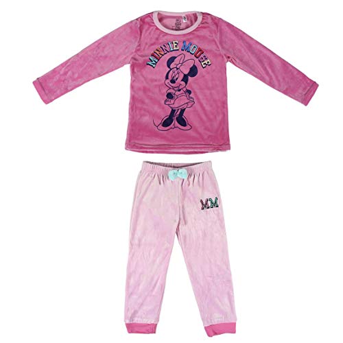 Artesania Cerda Pijama Largo Poly Minnie Conjuntos, Rosa (Rosa C08), 2 Años para Niñas