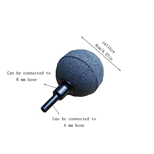 Eterspr Pack of 6 Aquarium Air Stone Ball, Aquarium Air Stone, 4 mm / 8 mm Hose, Connectable, for Ponds Aquariums and Fish Tank - Image 2