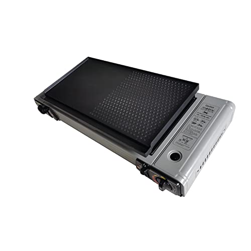 Plancha/Grill pour réchaud à gaz portable 2 feux