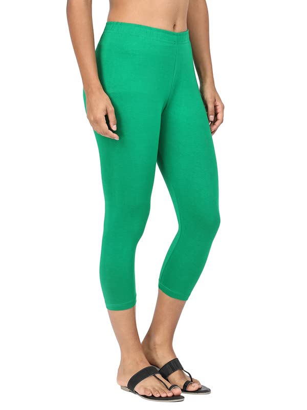 Image of Robinbosky Premium Stretchable Cotton Capri Legging for Women | Suitable for Formal wear & Casual wear | High-End Elastic Makes. The Leggings Squat Proof and Durable for Travel, Yoga, & Workout.