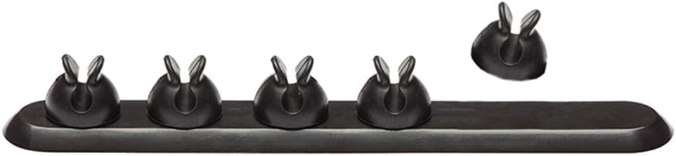 Custom Cable Organizer | Customize with Your Logo |Bulk Pack Cable Quacks | Great Promotional Magnetic Cable Clip Organizer Bulk Promo Product black R-CQ5-BLK