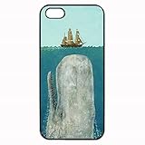 Moby Dick Huge Whale under Boat Unipue Custom Image Case iphone 5 case , iphone 5S case