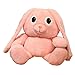 Kaninchen plüsch mit ziehen ohren, Kuscheltier Hase Plüschhase Schlappohren sitzend Stofftier Hase Weicher Plüschtier Plüschhase mit Schlappohren eweglich & waschbar baby personalisierte geschenke