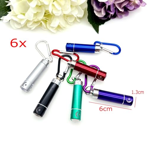 JZK 6 x Colorful mini LED Key Ring Pocket Torch - Image 2