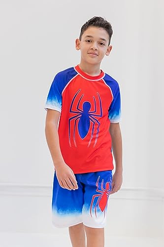 Image of Marvel Boys' Swimwear 2-Piece Rashguard and Swim Trunks Set Toddler to Big Kid