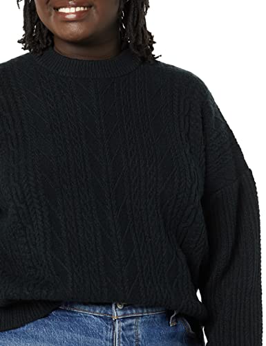 Image of Amazon Essentials Women's Soft-Touch Modern Cable Crewneck Sweater (Available in Plus Size)
