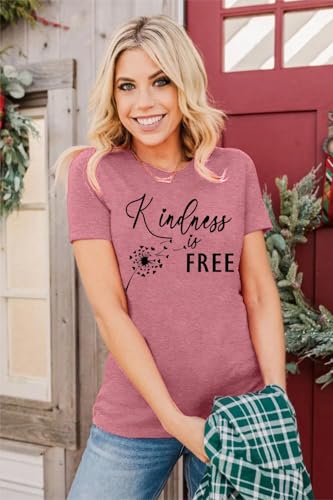 Image of Womens Dandelion T Shirts Sunflower Graphic Short Sleeve Casual Tops