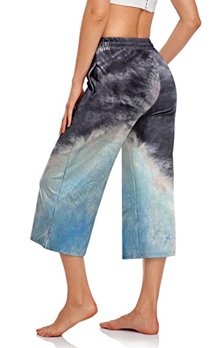 Ueu Over Wide Leg Capri Yoga Pants For Women Casual Loose Fit Lounge Workout Pajamas Sweatpants Summer Capris With Pockets #TOP2