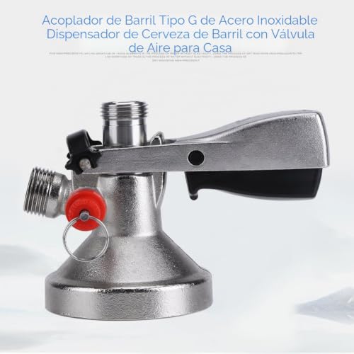 Miniatura 7 de Hominas Acoplador De Barril De Cerveza, Acoplador De Barril Tipo G Grifo Dispensador Cerveza Con Válvula De Aire Para Hogar Hoteles Restaurantes
