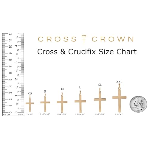 RP Solid 14K Yellow Gold Cross Pendant for Men & Women, Stunning, Polished 14K Yellow Gold Cross Pendant Only, Handcrafted Heirloom Quality Religious Jewelry Made in the USA3