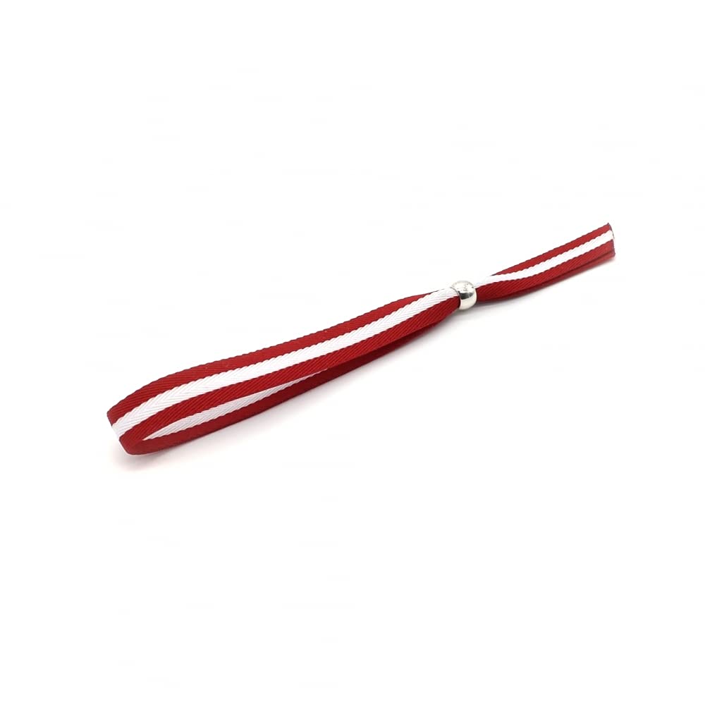 BDM - Canada adjustable red and white fabric bracelet for men and women. Canada flag bracelet, canadian, Atlético de Madrid or Peru.