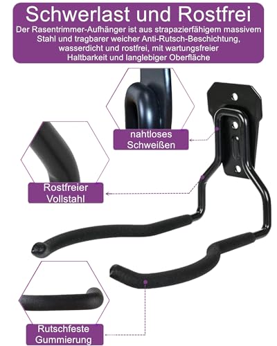 Wandhalterung Motorsensen, Falezern 2 Stücke freischneider aufhänger, Rasentrimmer Aufhänger, Wandhalter für Freischneider, motorsense halterung, Rasentrimmerhalter für Garagentrimmer, Gartengeräte.